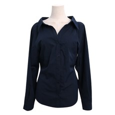 Lindashop Leuniol 開襟翻領腰部綁帶單口袋長袖女式襯衫 cpbl5702k48