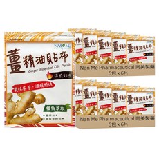 南美製藥 薑精油溫感貼布, 氣味芬芳 溫暖舒適, 6片, 10包