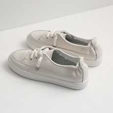 Dangolunni 女款素色綁帶平底休閒鞋