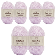brandyarn Bubble Queen系列 菜瓜布線 90g, 淺紫色, 6捲