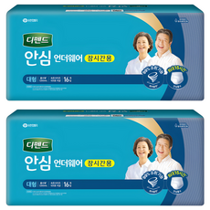 Depend 利清爽 男女通用安心尿布 長時間用 失禁成人尿布, L, 16入, 2包