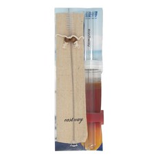 優得 玻璃環保吸管組，耐熱玻璃，透明，易清洗, 1組, 4入