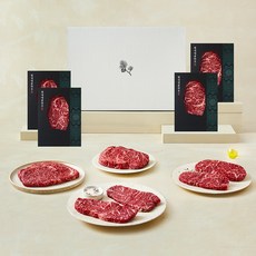 횡성한우 1등급 구이 선물세트 1.2kg 등심300g 2p + 채끝300g 2p (냉장), 1세트