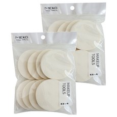 MEKO 粉底海綿, 中型8入, 直徑約7.5cm, Z-043, 2包
