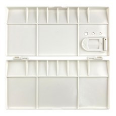 EYM-H3 AP21格水彩塑料調色盤20*10CM, 1入