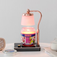 하리보 자캔들 대 + 밝기높이조절 로맨틱무드 캔들워머 세트, 멜론믹스, 블랙(캔들워머)