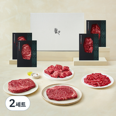 횡성한우 1등급 혼합 선물세트 1.2kg 등심 200g 2p + 불고기 400g + 국거리 400g (냉장), 2세트