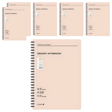 morning glory 4000 主題色彩線圈筆記本 20開, 隨機出貨, 6個