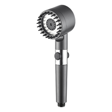 儀家生活館 噴槍/淋浴 綿密霧化增壓花灑 頭皮按摩蓮蓬頭, 1個, 槍灰色