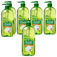 毛寶洗碗精 椰子油瓶裝, 1kg, 6瓶
