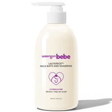 熊津寶貝 Lacto-RiceTM 溫和洗髮沐浴露 嬰兒爽身粉香, 510ml, 1個