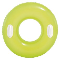 INTEX 亮彩雙握把充氣泳圈 直徑76cm, 顏色隨機, 1個