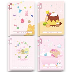 Tamsaa 韓文10格筆記本, 粉色, 8個