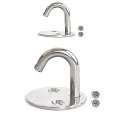 不鏽鋼多用途掛鉤 J型 大, 銀色, 3個