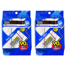 HIKARI 日光生活 斜撕清潔滾輪補充包 R867 90回 3捲, 2組