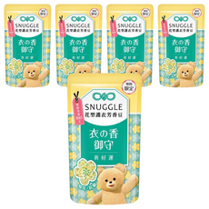 熊寶貝 花型護衣芳香豆, 梨花與鈴蘭香氣, 五效護衣, 持香清新柔順亮麗保護, 280ml, 5包