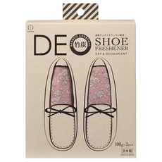 KOKUBO 小久保工業所 可重複使用竹炭除味吸濕鞋塞 粉色 2入, 200g, 1組