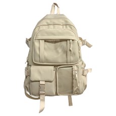 ROYALLIN 蘿林嚴選 韓版休閒大容量雙肩包 尼龍材質, 白色, 1個