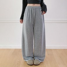 Planday 女款基本款居家外出服鬆緊帶運動寬版長褲