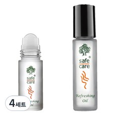 safe care 舍芙開 薄荷精油滾珠瓶 5ml+10ml, 4組, 15ml