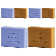 EVEiL 伊蓓爾 dmp 普羅旺斯經典香水馬賽皂 薰衣草香皂 x 3 + 蜂蜜皂 x 3, 100g, 6個, 1組