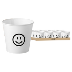 Tamsaa 笑臉圖案紙杯, 獨立條裝 乾淨衛生 大串購買 經濟實惠, 2000個, 1箱