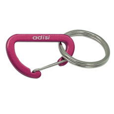 adisi D型鋁鉤環 AS20030 4mm 陽極鐵紅 輕巧耐用 登山露營必備, 2個