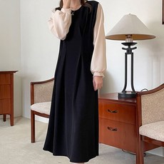 BORIMOM 女款大尺碼公主袖孕婦連身裙