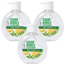 SUGAR BUBBLE 檸檬馬鞭草環保餐具清潔劑, 3個, 750ml