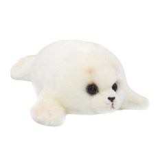 MINGLE'R 棉花糖海豹寶寶絨毛娃娃, 28cm, 白色, 1個