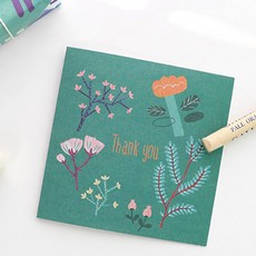 樹花 感謝卡與信封, 混和顏色 + 白色, 10個