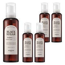 스킨푸드 블랙슈가 퍼펙트 버블폼 클렌저, 200ml, 5개
