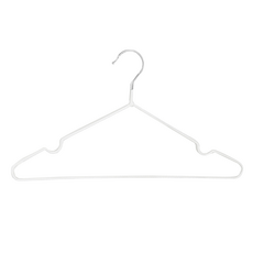 實心四層 強力防滑衣架 雪霜白, 24個