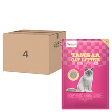 Tamsaa 凝結型貓砂 5L, 無香, 4包