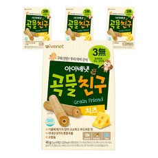 아이배냇 곡물친구, 치즈, 40g, 4개