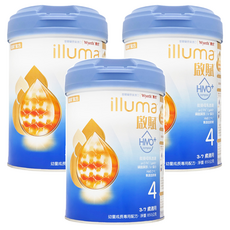 illuma 啟賦 幼童成長專用配方奶粉 4號 HMO 3~7歲, 850g, 1罐, 3罐