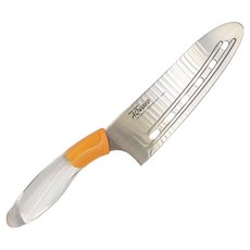 KAI 貝印 廚房用刀 圓型, 白色 + 橘色 + 銀色, 1支