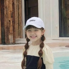 스네프 린다 어린이 볼캡 야구모자, 화이트, 1개