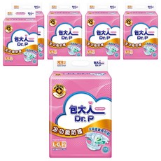 Dr.P 包大人 全功能防護 成人黏貼型紙尿褲, L-XL, 13片, 6包