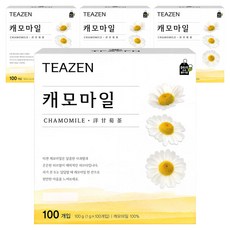 티젠 캐모마일차 티백, 1g, 100개입, 4개