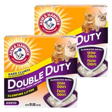 ARM&HAMMER 鐵鎚牌 貓砂(9.07kg) 有效中和貓砂盆異味 快速去除尿騷味 雙重效果徹底清除異味, 加強除臭, 2盒