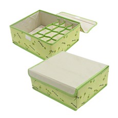 피키픽스 옷장정리 2in1 다용도 수납함, 2개, 그린체리