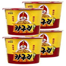 농심 카구리 큰사발면 103g, 4개