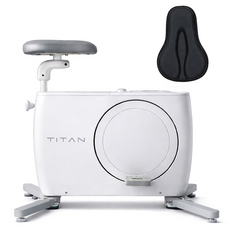 타이탄 접이식 실내자전거 제로바이크 + 안장커버 세트, 화이트, KH-880