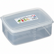 NAKAYA 透明保鮮盒 U-K233 239 x 176 x 91mm 3L, 1個, 容器 + 上蓋