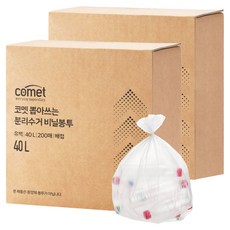 코멧 뽑아쓰는 분리수거 배접 비닐봉투, 400개, 40L