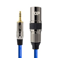 HDtop 韓國製3.5立體聲XLR公頭麥克風線 7m, 藍色, 1個, HT-TP3759
