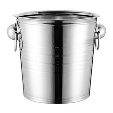 不鏽鋼冰桶 銀色, 5L, 1個