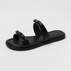 ChakanShoes 女款 Etienne 蝴蝶結拖鞋 SPLTR2h1376, 黑色, 225