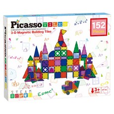 PicassoTILES 畢卡索 PT152 磁力片積木 Set 152片, 多色, 1盒
